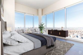 Bedroom w/Stunning Wall to Ceiling Windows - Tower 28