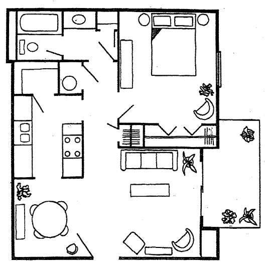 1BR/1BA - Continental Apartments