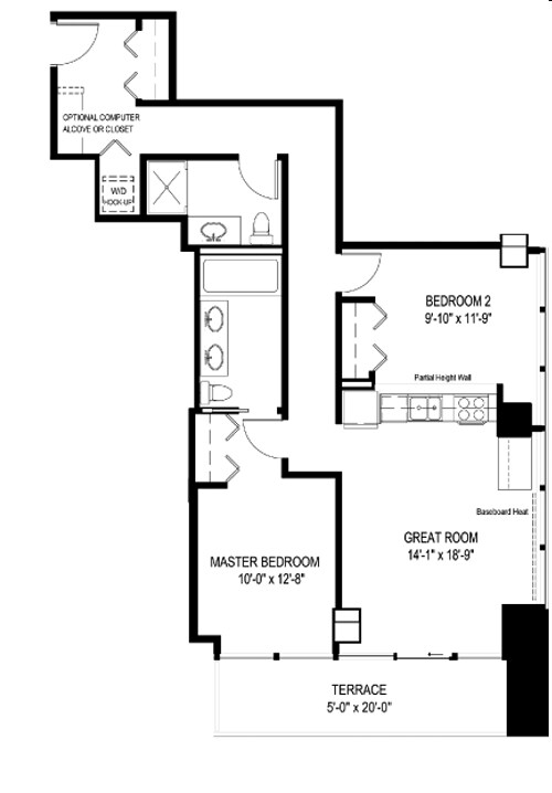 2BR/2BA - 235 W Van Buren St