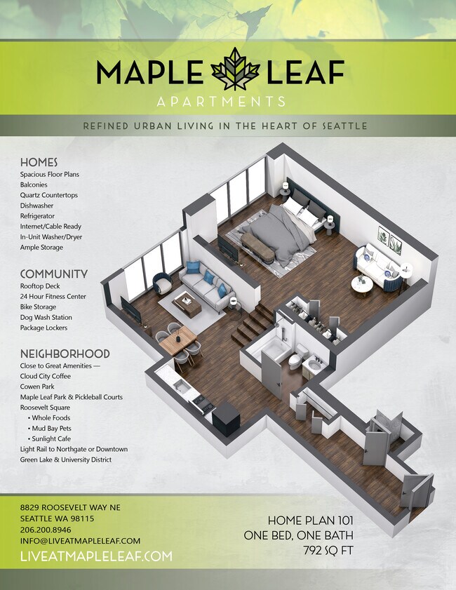 Floorplan - Maple Leaf Apartments