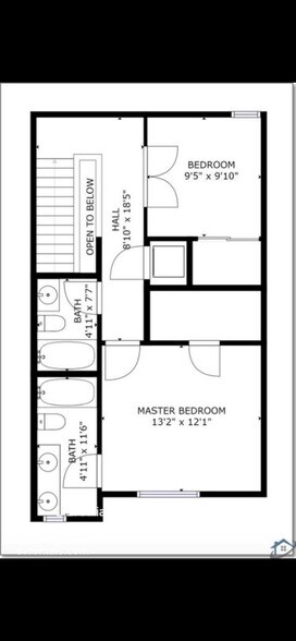 Upstair Floorplan - 1 E Julian St