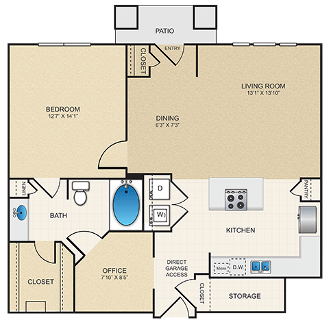 Floorplan - Cypress at Lewisville Apartment Homes