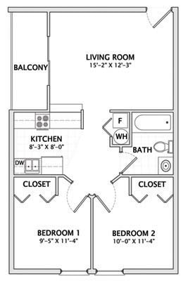 Floorplan - Smith Apartments @ 1009 West Clark