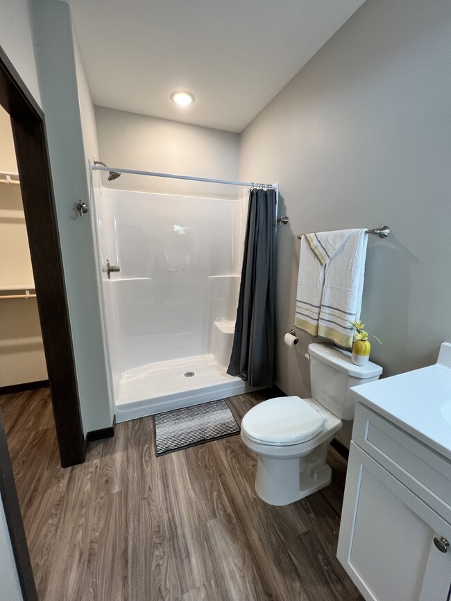 5' step in owners shower with seat - 300 Thumper Lodge Rd