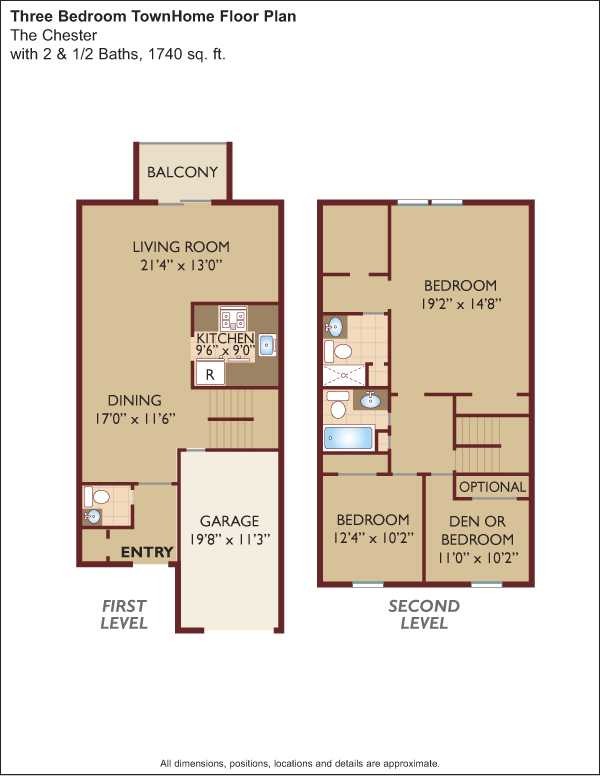 Floorplan - Chesterfield Townhomes