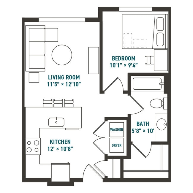 Apex Deluxe Plus 1x1 565 - Northside Apartments