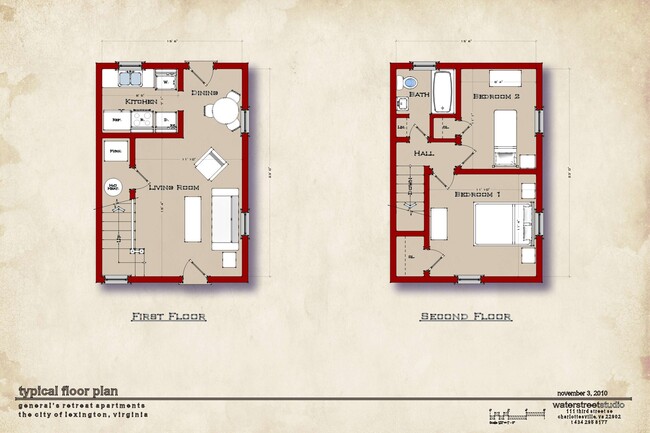 Floorplan - 2BD/1BA - Walking Distance to Downtown and W&L!