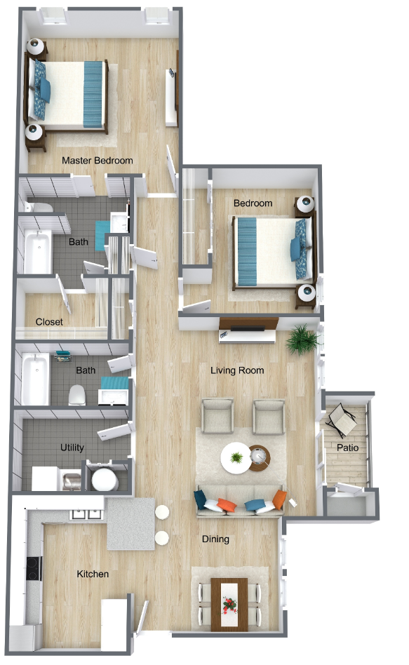 Floorplan - Saddlewood Apartments