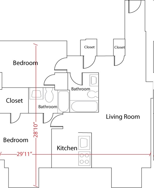 2BR/2BA - The Dakota