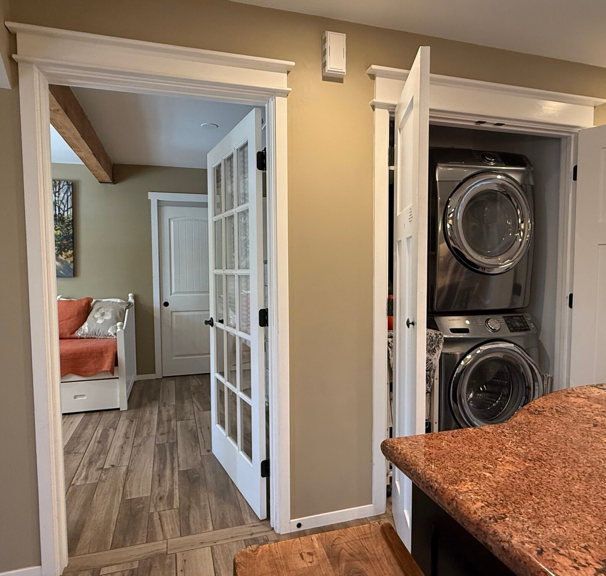 Full-Size Washer and Dryer with Ironing Board and Storage - 1507 San Jose St