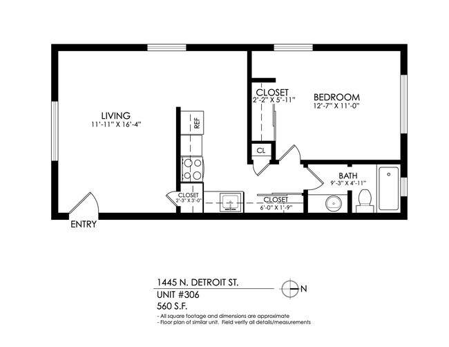 Floorplan - 1445 Detroit