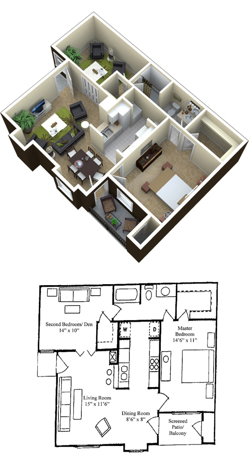 Floorplan - Baywater Apartments