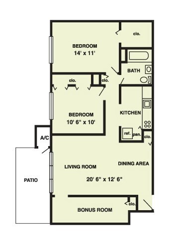 Floorplan - The Palms Apartments