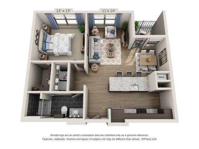 Floor plans are artist’s rendering. All dimensions are approximate. Actual product and specifications may vary in dimension or detail. Not all features are available in every apartment. Prices and availability are subject to change. - Overture Fair Ridge 62+ Active Adult Apart...