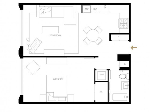 1 bed 1 bath A21-R - The Chelsea