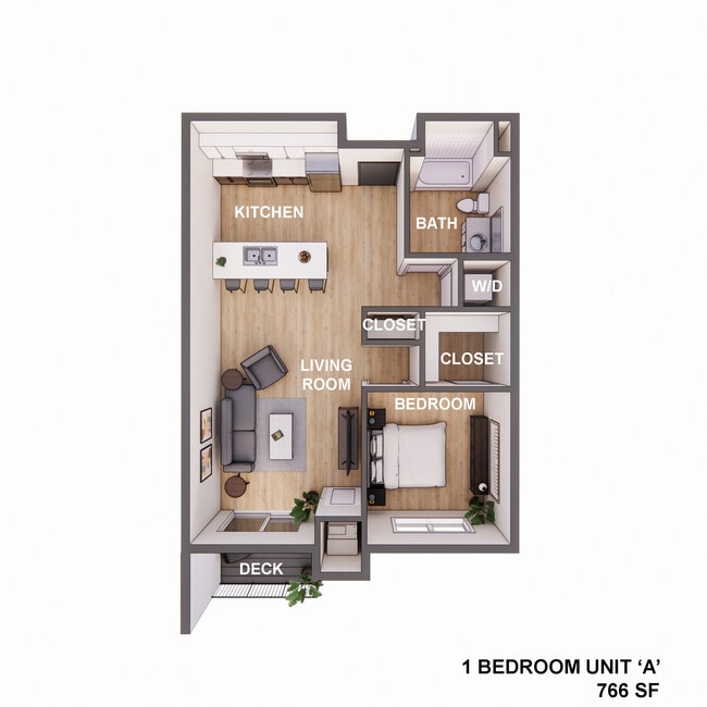 One Bed One Bath - Stone Haven Apartments