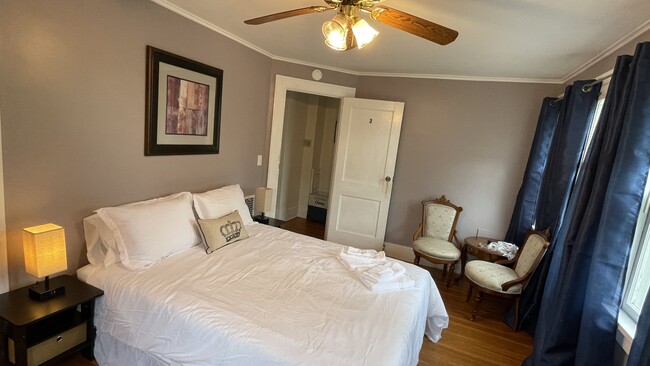 Master bedroom with ceiling fan - 87 Shelbourne Rd