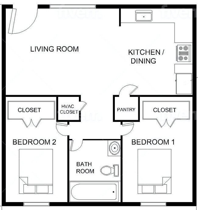 Floor Plan2 - MB East Meadow Apartments