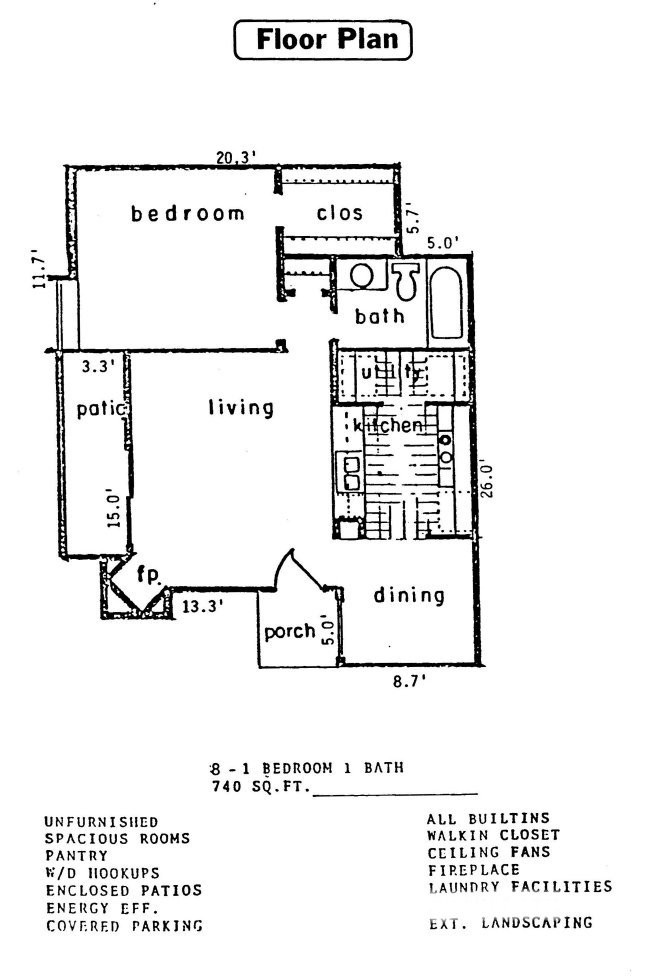 Tower Arms II - One Bedroom Deluxe - Park Terrace & Tower Arms Apartments