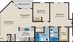 2BR/2BA - Gateway Village Apartments
