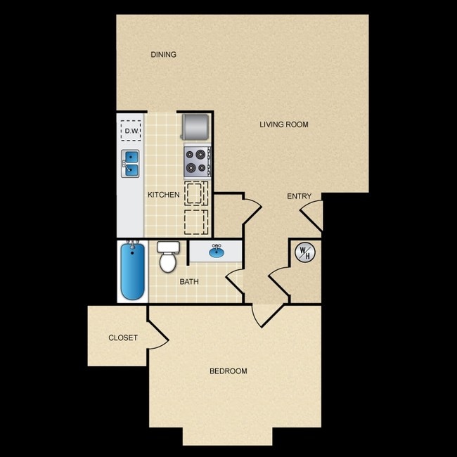 1BR/1BA - Fox Creek Magnolia