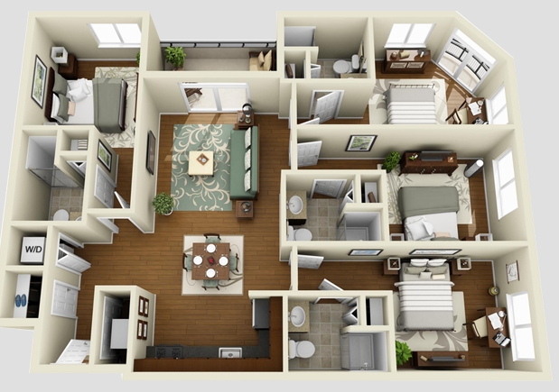 4BR/4BA - Lofts on College