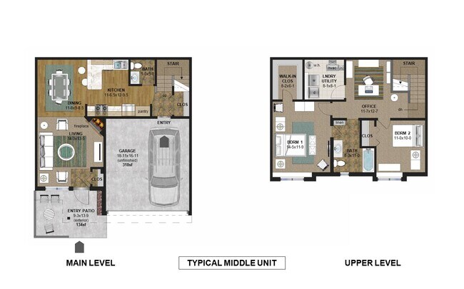Floorplan - Oak Pointe Townhomes