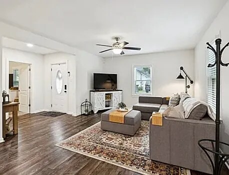 Living Room with Front Door - 816 Woodside St