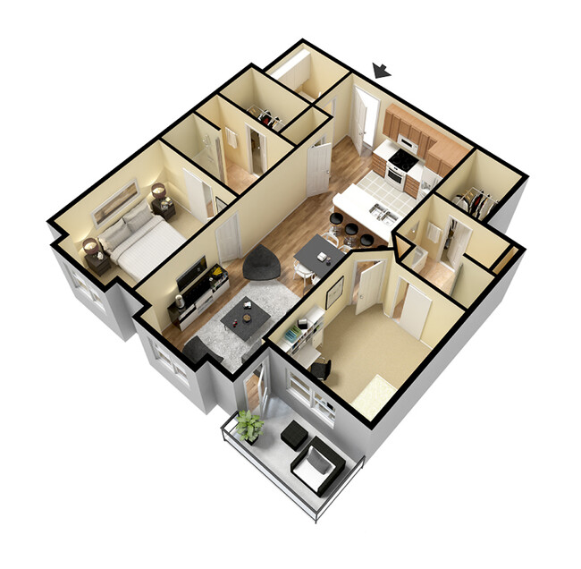 2-Bed SUITE (Balcony) - Red Cedar Flats