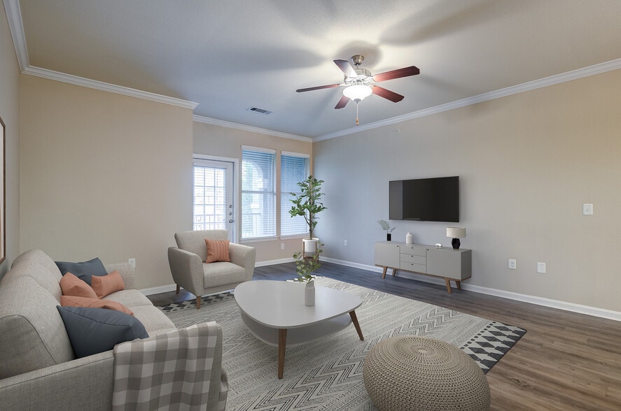 Spacious Living Room - Sixteen50 at Lake Ray Hubbard Apartments
