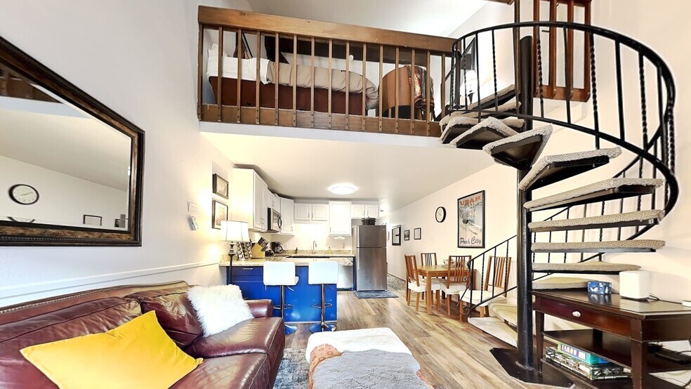 view of living room and loft - 1530 Empire Ave