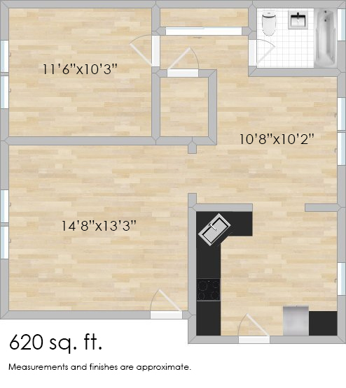 Floorplan - 425-431 N. Humphrey Ave.