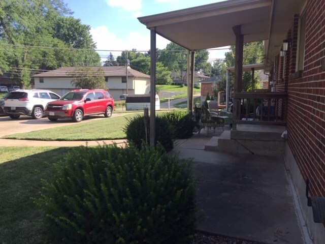 Unit 1's patio. - 12601 Blue Ridge Ext