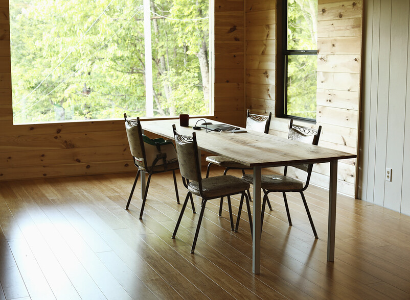 dining area shows bamboo floors - 3724 Warden Branch Ln
