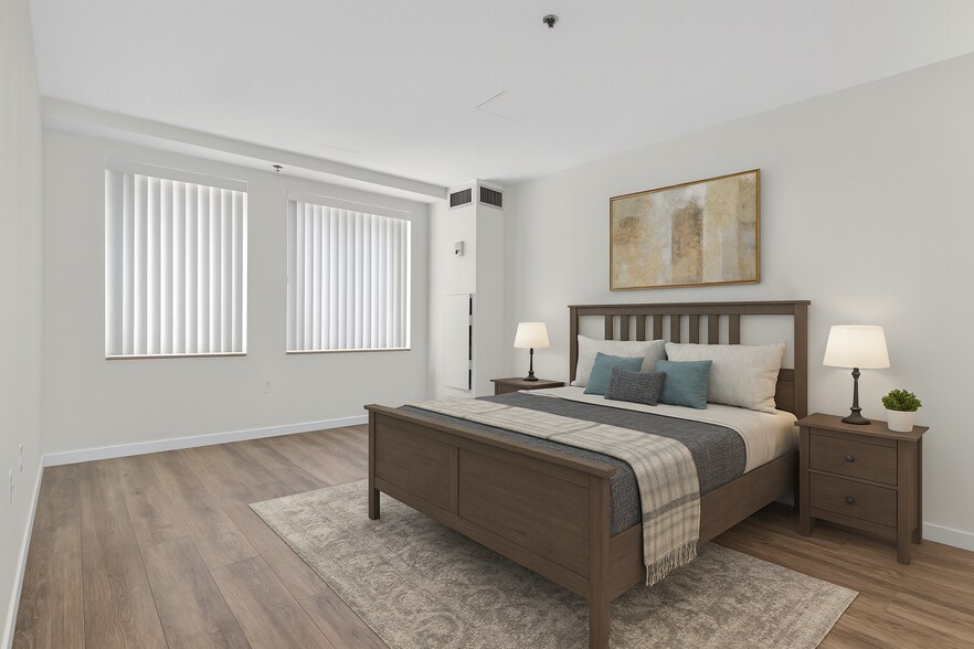 Primary bedroom (virtual staging)) - 950 Massachusetts Ave