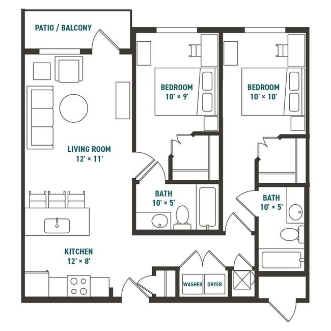 Juno Large 2x2 886 - Northside Apartments