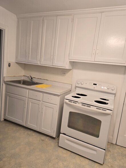 kitchen; cabinets being painted this week - 160 Morton Ave