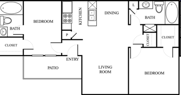 2BR/2BA - The Colony