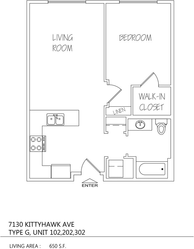 Floorplan - 7130 Kittyhawk Ave