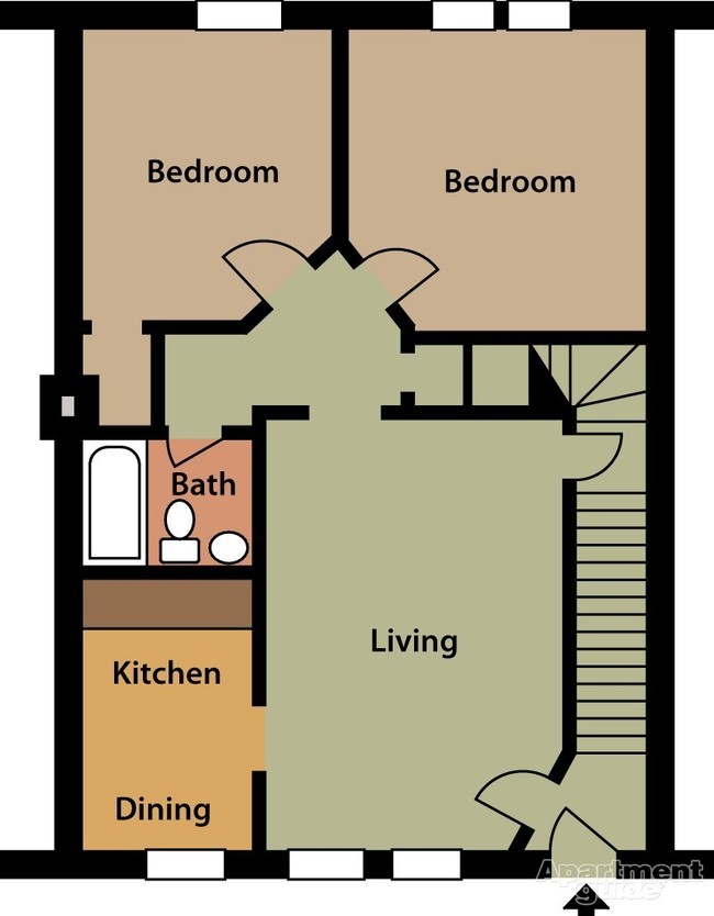 2BR / 1BA - Lothian Apartments
