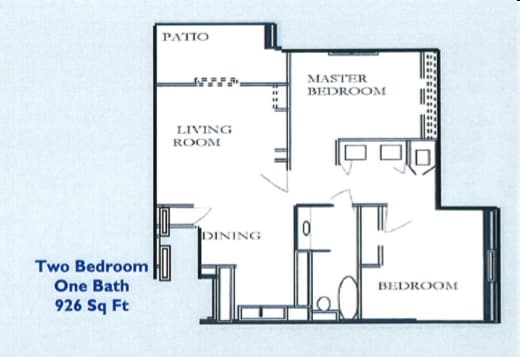 2BR/1BA - Comfrey Senior Apartments