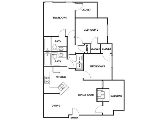 Floorplan - Cypress View Villas Apartments