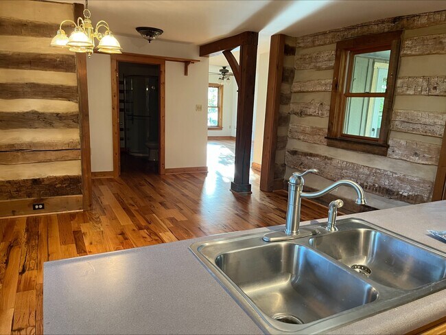 Cabin, Front the Kitchen to the Living Room, Floors are Beautiful, Open, Light and Airy - 38472 Nixon Rd
