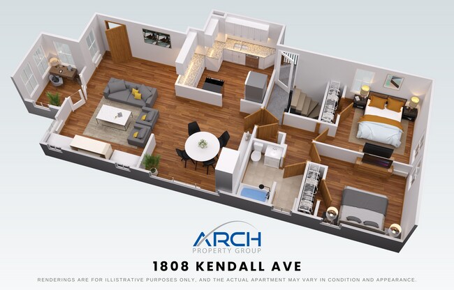 1806/1808-Floor Plan - The Badger Den Apartments on Kendall