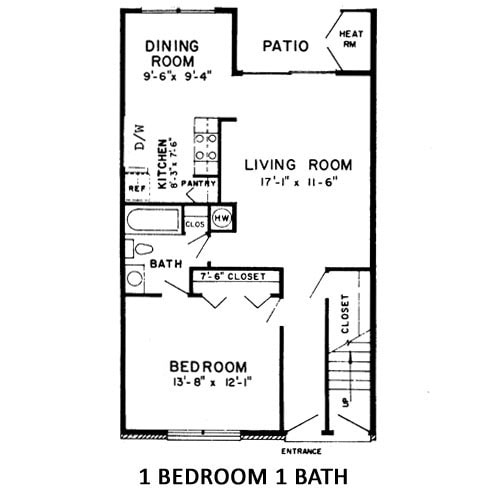 1BR/1BA - Barclay Village Apartments