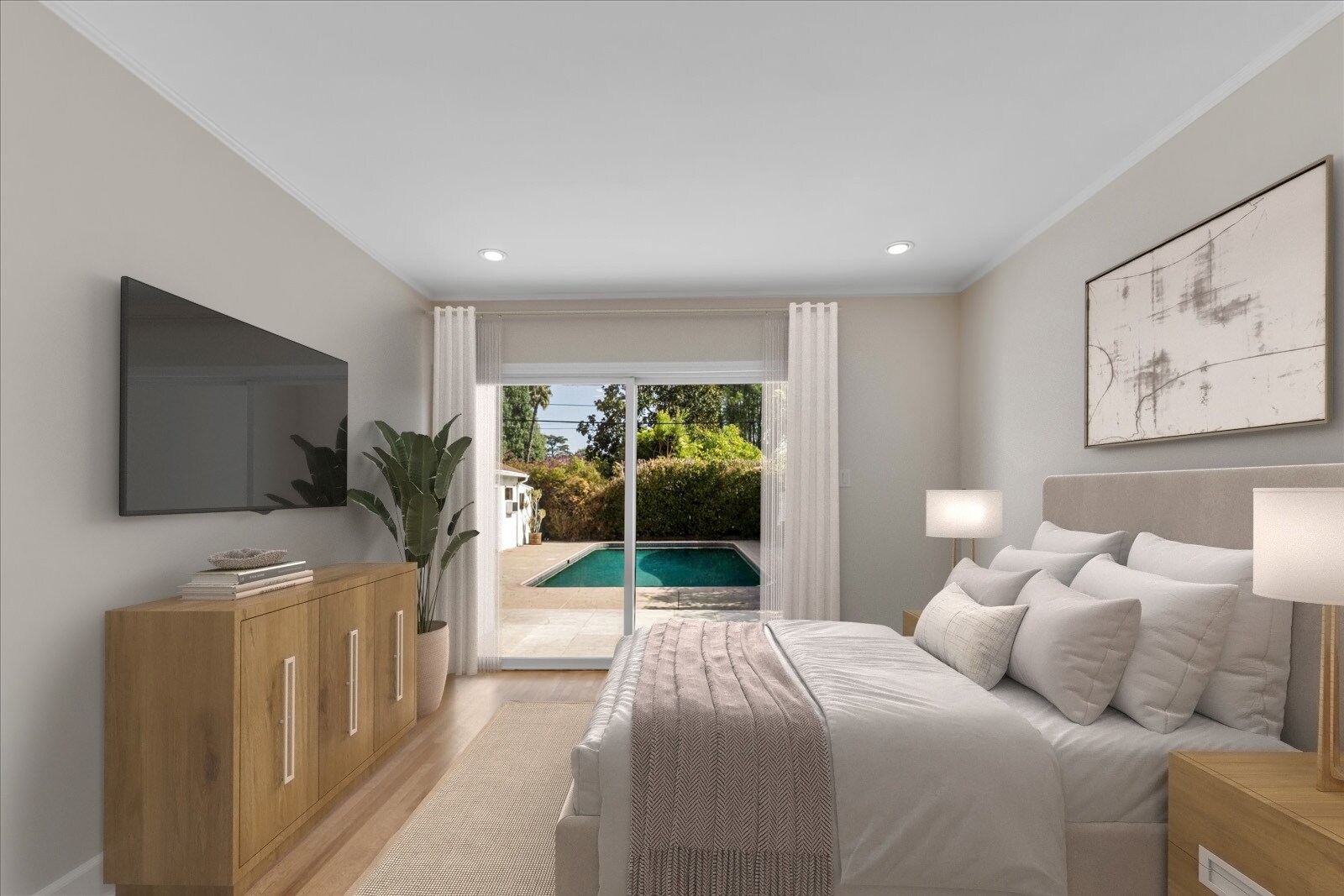 Virtually Staged | Main Bedroom - 4710 Cartwright Ave