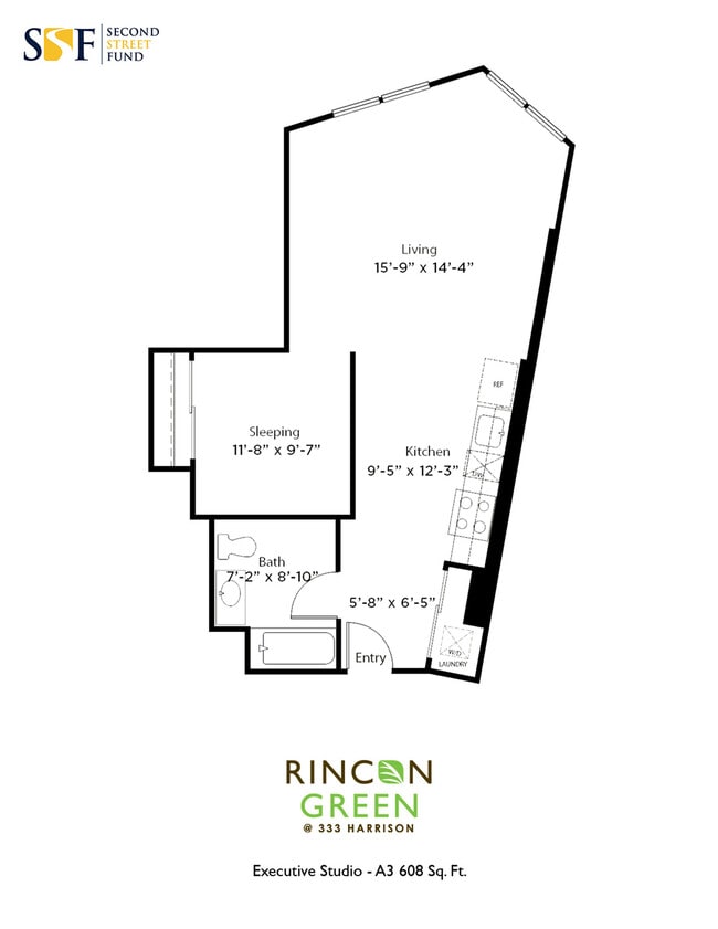 A3 - STUDIO 608 SQFT - Rincon Green
