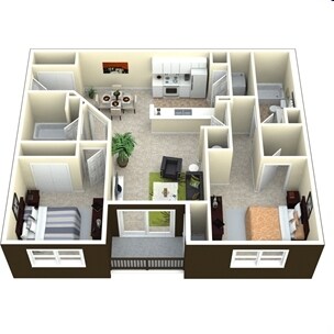 2BR/2BA - Camden Reunion Park