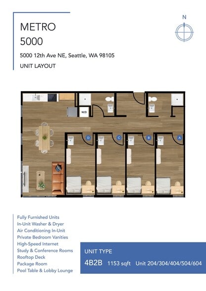 Building Photo - Metro 5000 Apartments | Furnished Student Housing in Seattle U-District Near University of Washin...