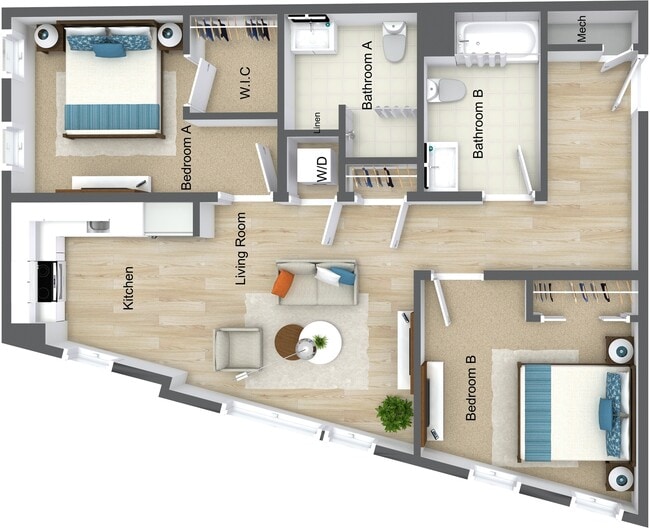 2 Bedroom 2 Bathroom - The Point at Weymouth